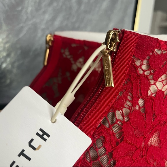 Dolce & Gabbana Red Lace Mesh peep toe bootie - Picture 4 of 8